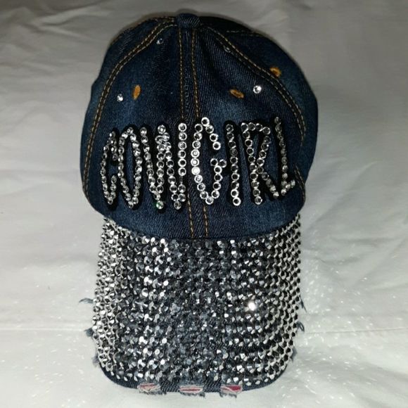 Accessories - Bling Crystal Diamond Covered‎ Cowgirl Baseball Hat